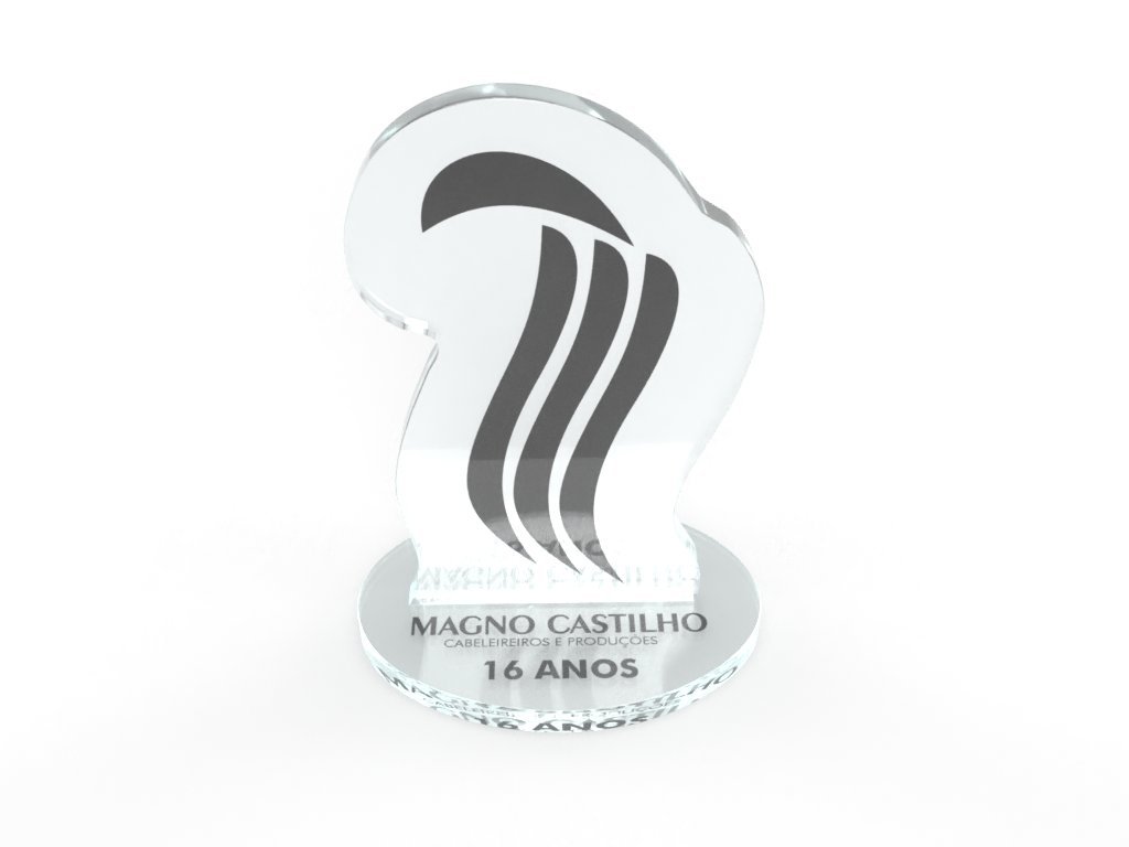 Troféu comemorativo de aniversário de empresa — Magno Castilho 16 anos